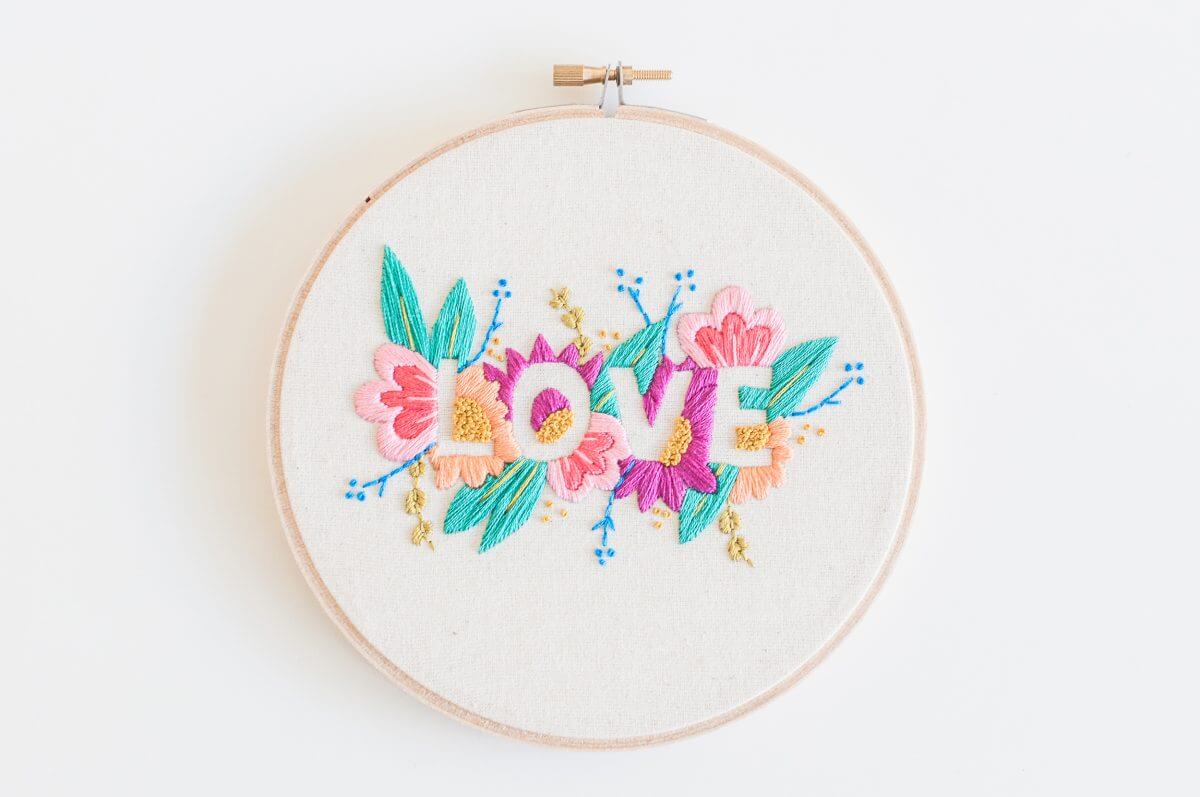 LOVE Embroidery Kit Do it Yourself Embroidery Kit with Pattern