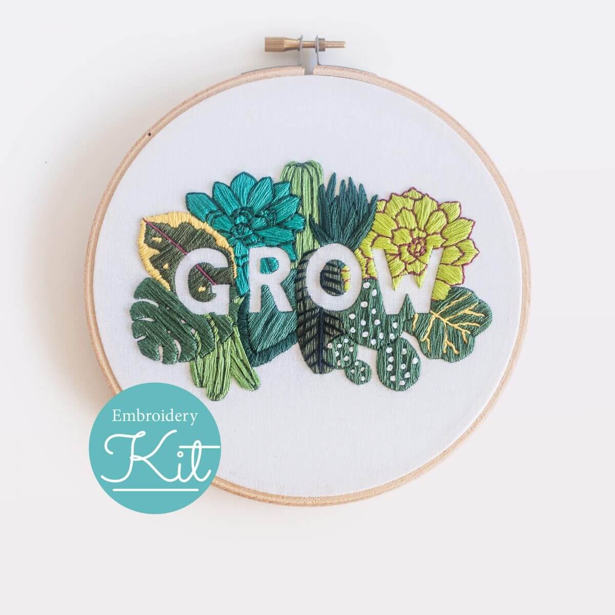 GROW Embroidery Kit Do it Yourself Embroidery Kit with Pattern