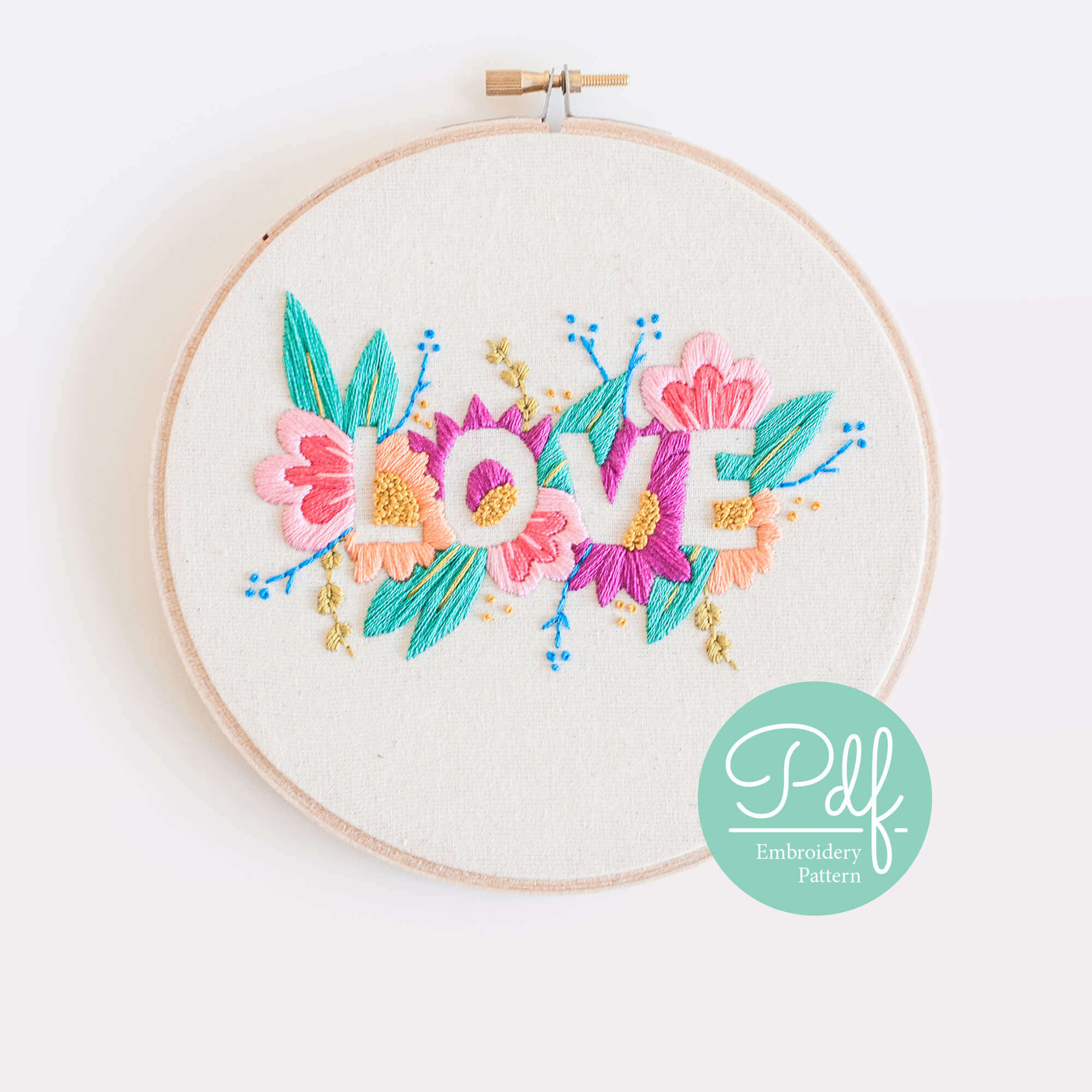 LOVE Embroidery Pattern - Brynn & Co.