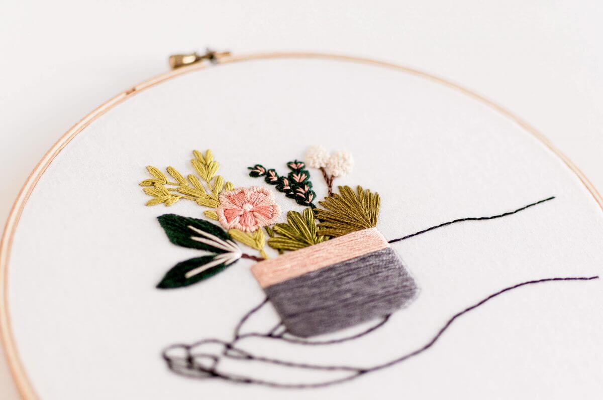 In Your Hands Do it Yourself Embroidery Kit with Pattern
