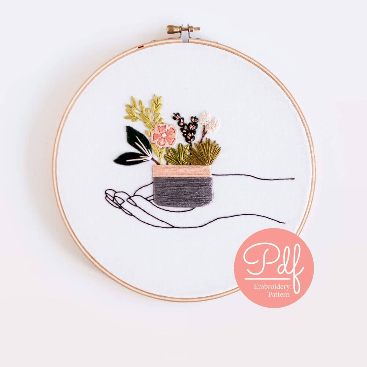 In Your Hands Embroidery pattern PDF Digital Download
