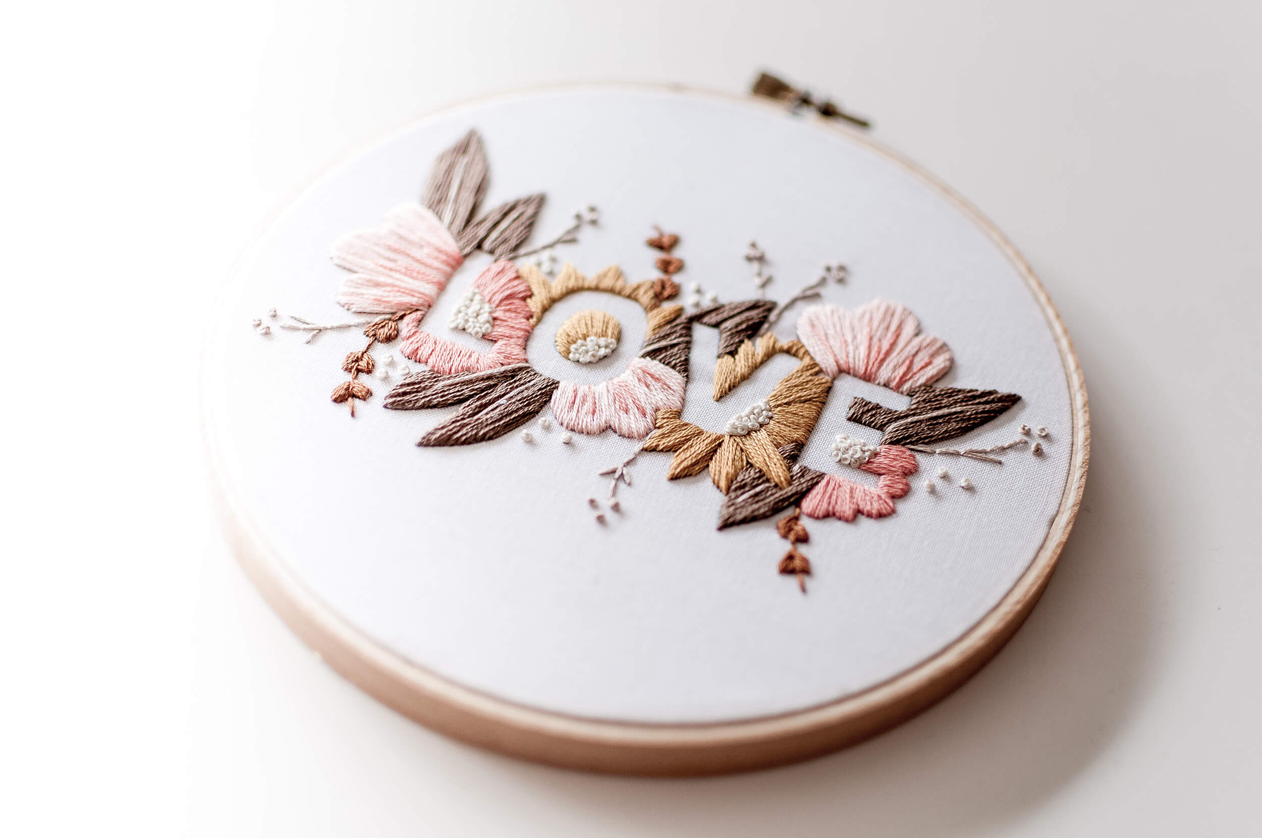 LOVE Embroidery Kit - Soft Palette - Brynn & Co.