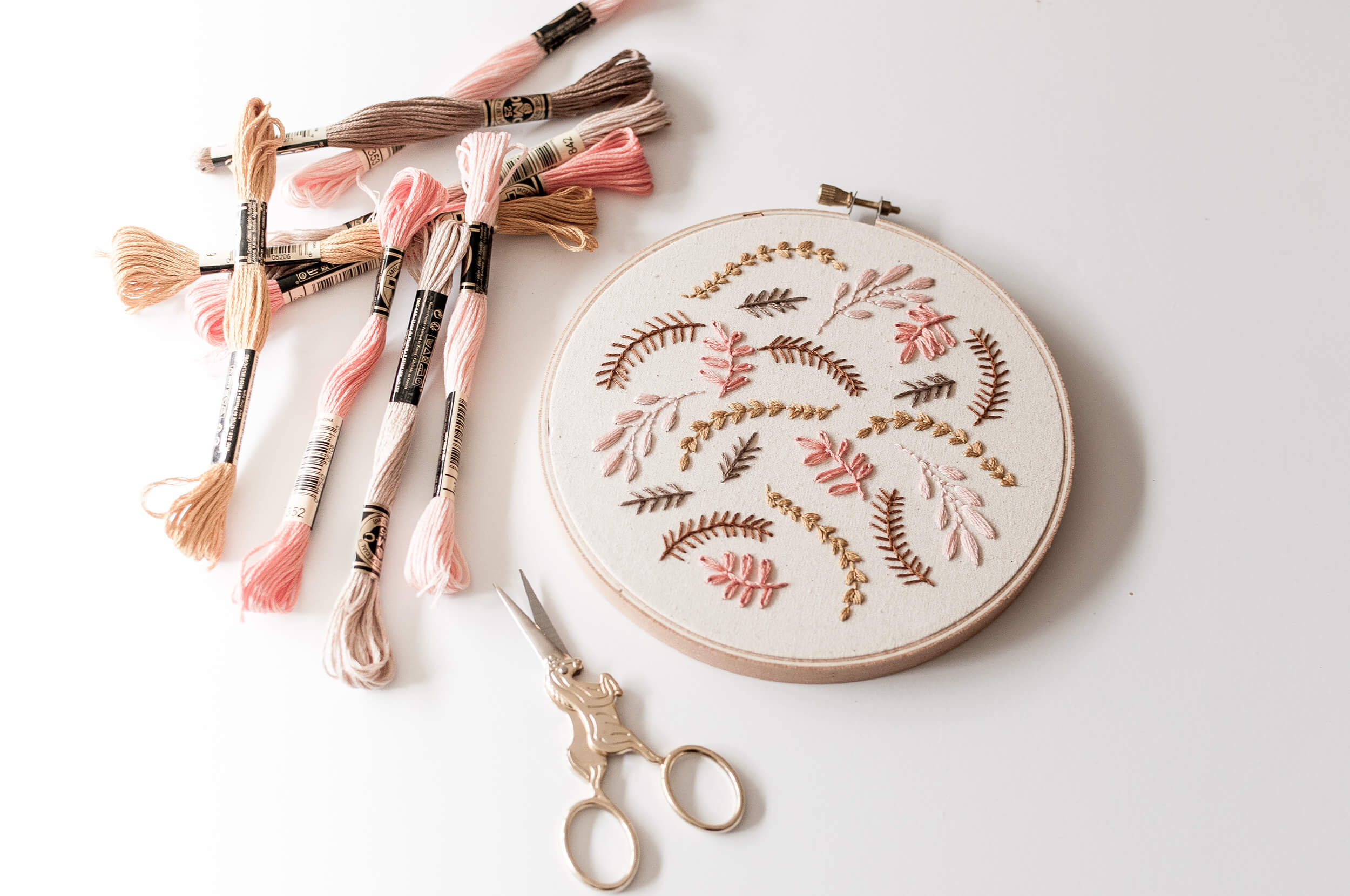 Coral Breeze Embroidery Pattern - Brynn & Co.