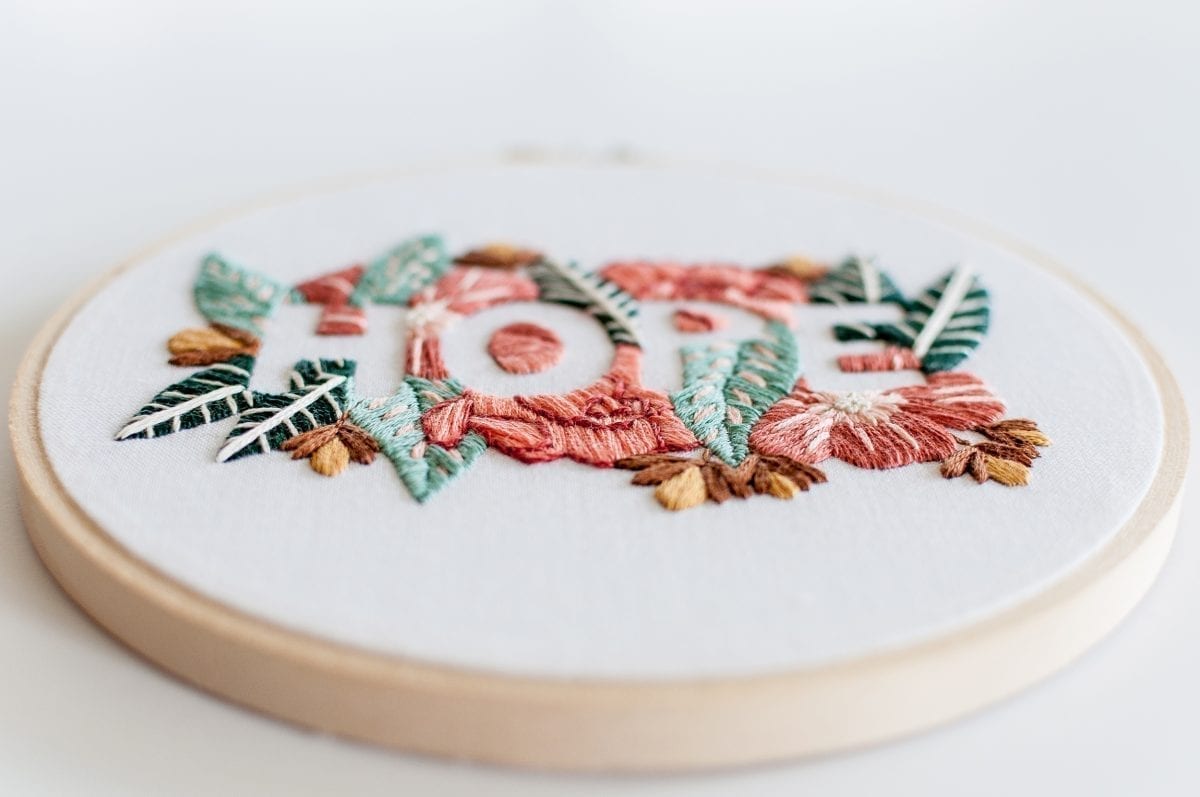 Do it yourself HOPE Embroidery Kit & Pattern