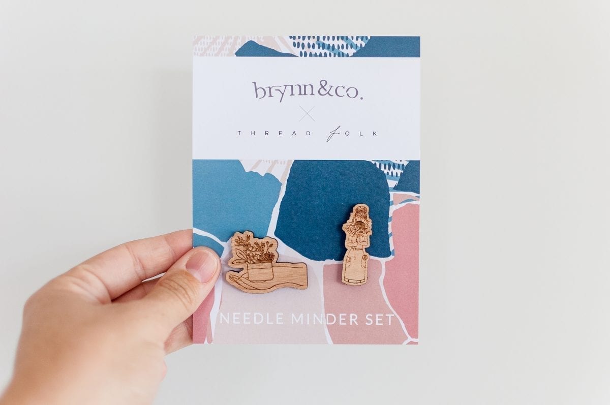 A collaborative project between Brynn&Co. and Thread Folk Wooden Needle Minders