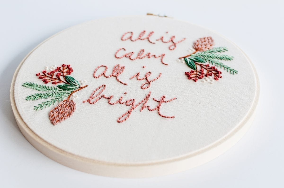 Do it Yourself All is Calm All is Bright Embroidery PDF Pattern