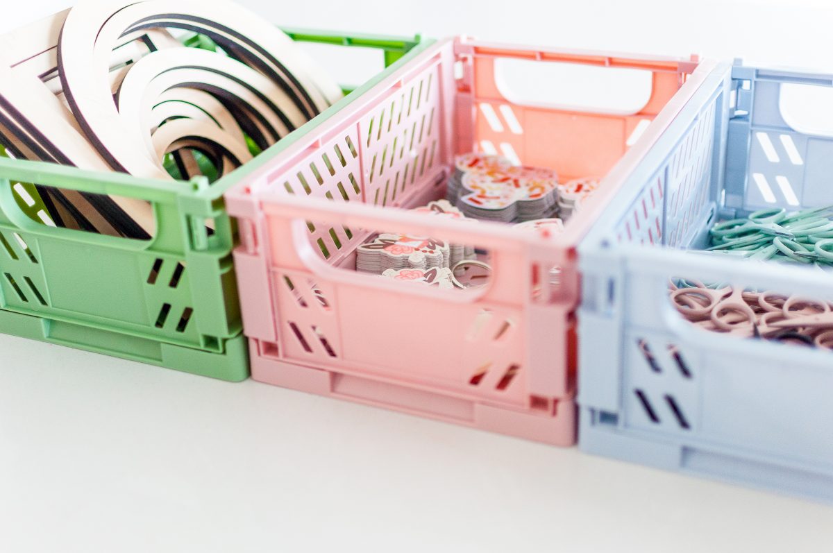 Foldable Storage Crates in Multiple Colours