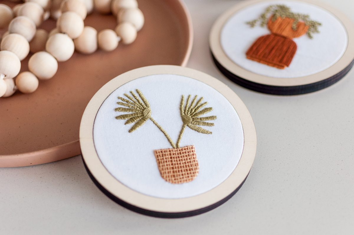 Mini Potted Plants Do It Yourself Digital PDF Embroidery Pattern