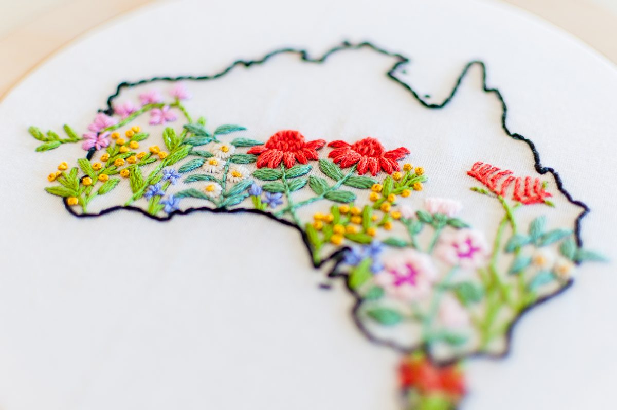 Australia Native Flowers Do It Yourself Embroidery Kit