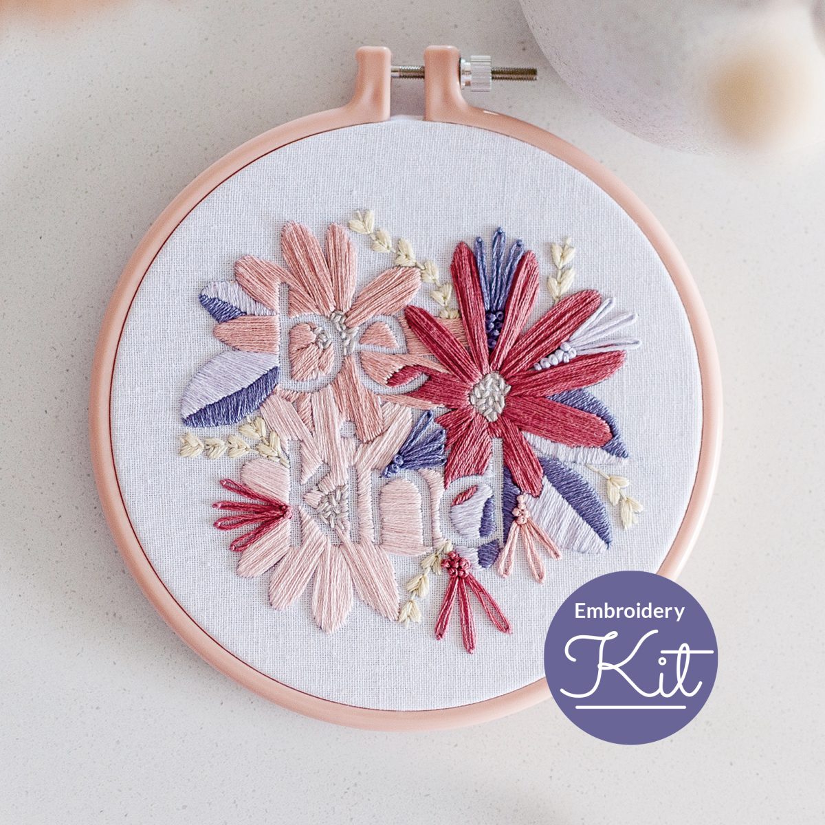 Be Kind Do It Yourself Embroidery kit and pattern